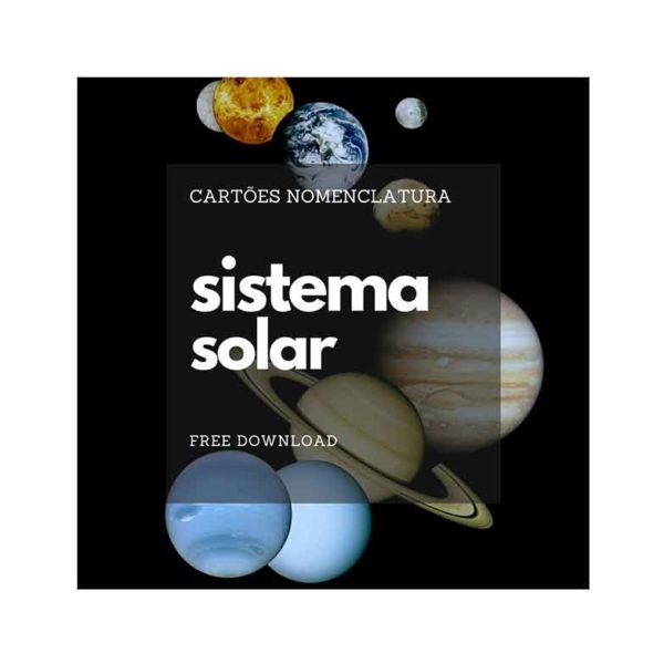 Cartões Nomenclatura Sistema Solar