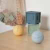 cubos e bolas de silicone da coleção ocean