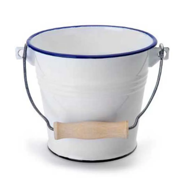 Balde Esmalte Enamel Branco
